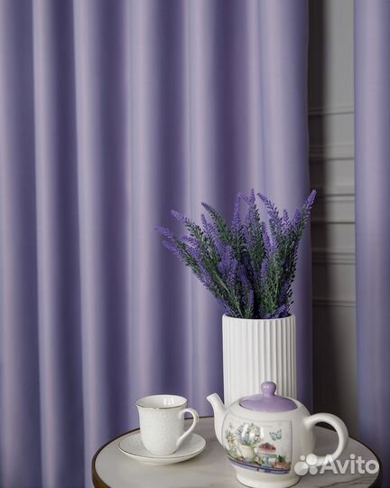 Комплект портьер блэкаут Амадео Лавандовый шторы