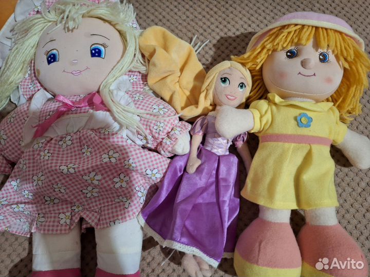 Куклы мягкие 3шт
