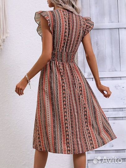 Платье миди бохо