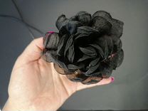 Черный цветок чокер на шею