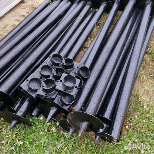 Винтовые сваи, наконечники, удлинители эталон сваи