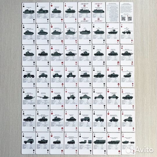 Игральные карты Бронетехника Франции 2 мир. войны