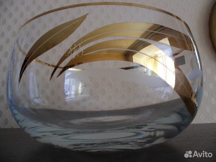 Вазы салатники ладьи хрусталь стекло Чехия СССР