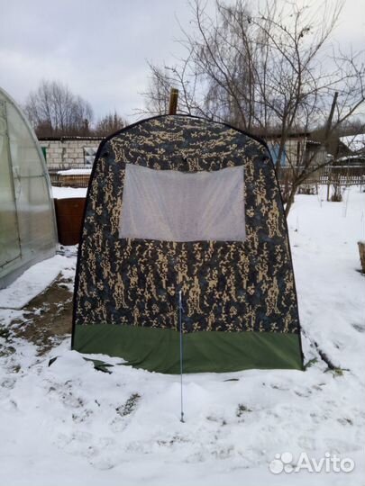 Походная баня с печкой