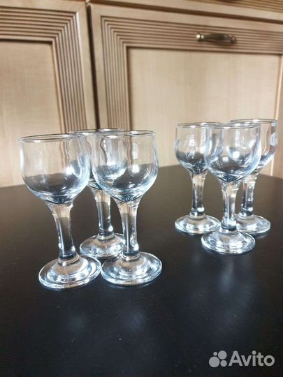 Рюмки коньячные, набор 6 шт, новые