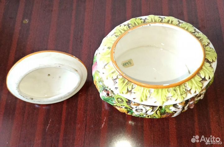 Сахарница фарфоровая Каподимонте Италия