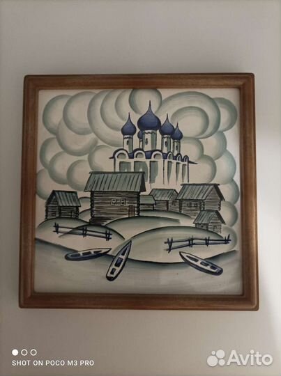 Панно кафель роспись эмалью