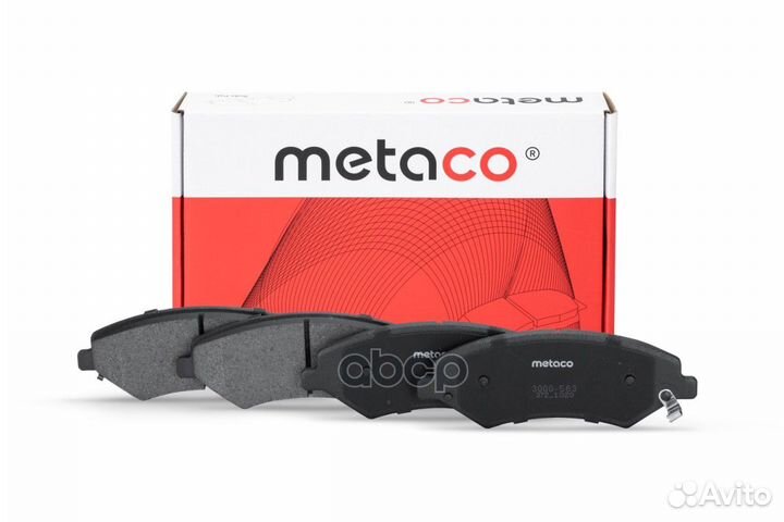 Колодки тормозные передние к-кт '3000-563 metaco