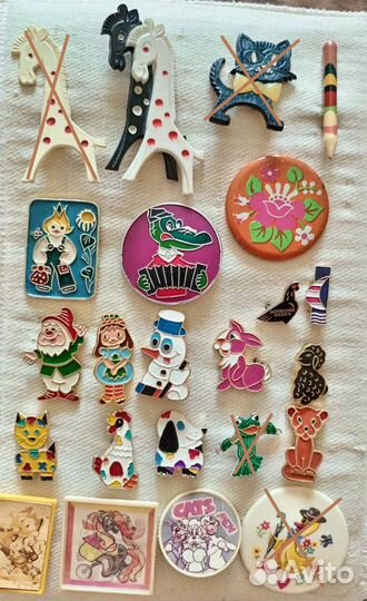 Значки детские, Дисней, переливающиеся Значки 90-х