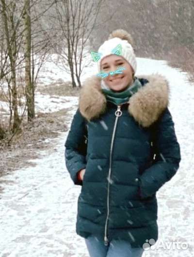 Пуховик женский с натуральным мехом