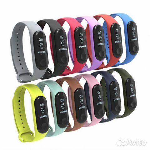 Ремешок силиконовый на Xiaomi Mi Band 3/4