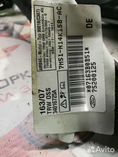 Подушка безопасности шторка правая Форд Фокус 2