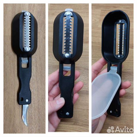Нож для чистки чешуи речной рыбы