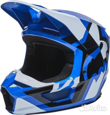 Мотошлем кроссовый Fox V1 Lux Helmet Blue