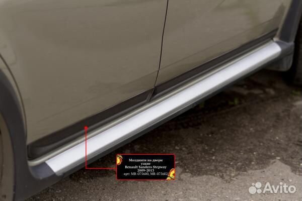 Молдинги дверей Renault Sandero Stepway 2009-20