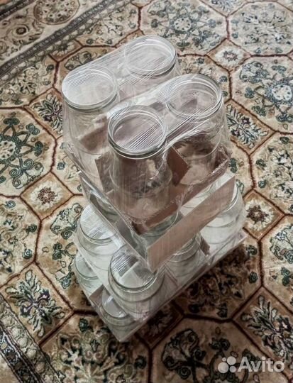 Банки стеклянные, разные,новые, чистые, в упаковке