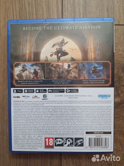 Assassins creed mirage ps5 диск (на англ)