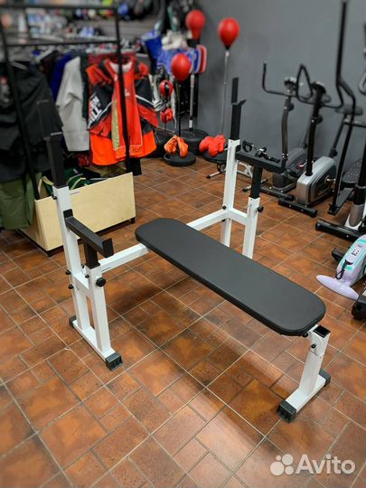 Стойка под штангу с подстраховкой + скамья