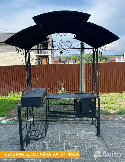 Мангал с печью