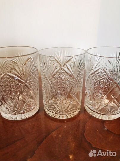 Хрустальные стаканы СССР 8 шт