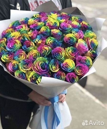 Радужные розы. Цветы Букеты с доставкой