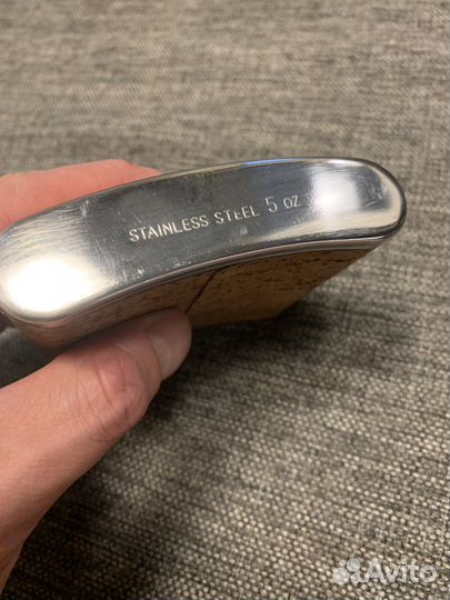 Фляжка из нержавейки 150мл. В пробке. Португалия