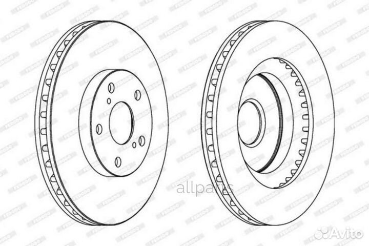 Ferodo DDF1646C Компл тормозных дисков (2 шт) спер