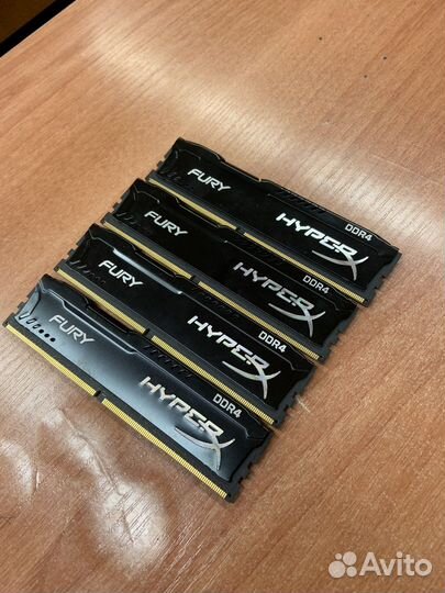Опертивная память hyperx fury 8Гб(x4) 3200