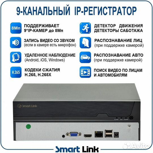 Комплект IP-видеонаблюдения SMART Link SL-IP4M2B