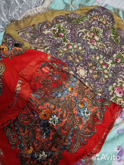 Платок в русском стиле шерсть