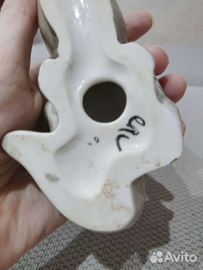 Фарфоровая собака лфз СССР на реставрацию