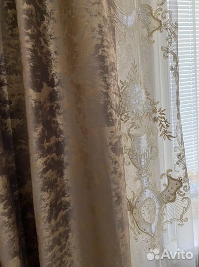 Комплект шторы и тюль бу