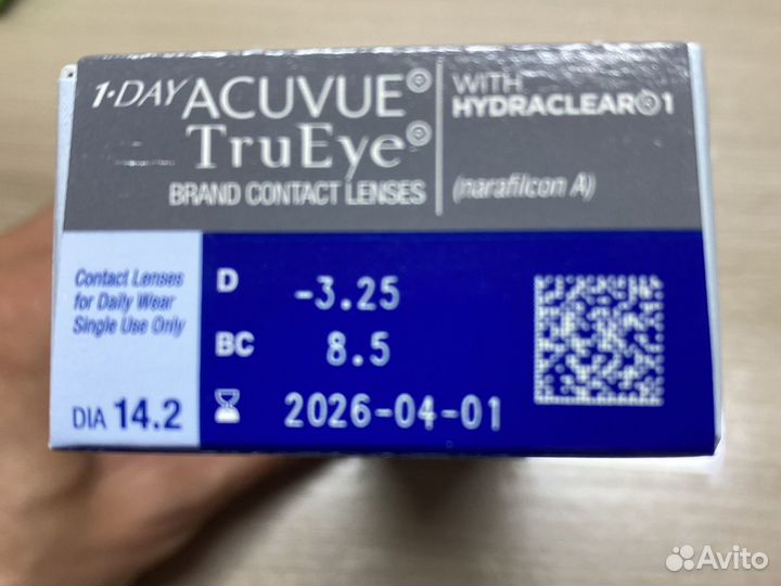Линзы контактные acuvue TruEye -3,25