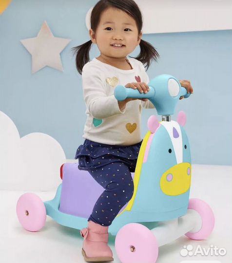 Каталка самокат skip hop единорог в идеале