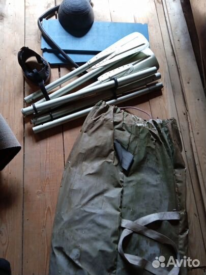 Лодка бу 2 мест с надувным дном