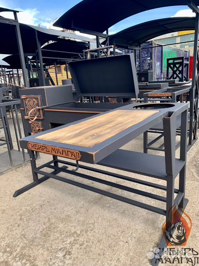 Мангал с печью под казан 