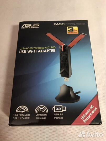 Wi-Fi адаптер asvs USB - AC68