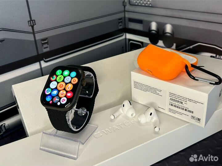 Apple Watch 9 Pro Plus и AirPods Pro набор