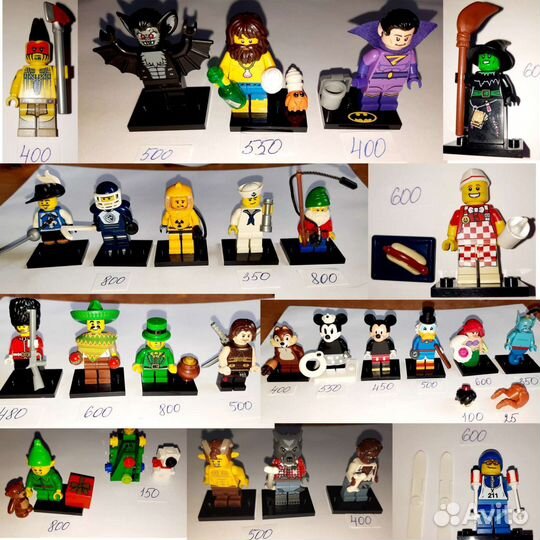 Lego минифигурки много