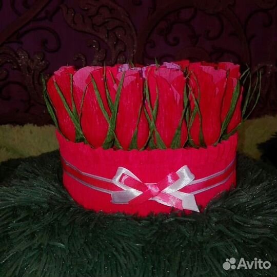 Цветы из гофрированной бумаги