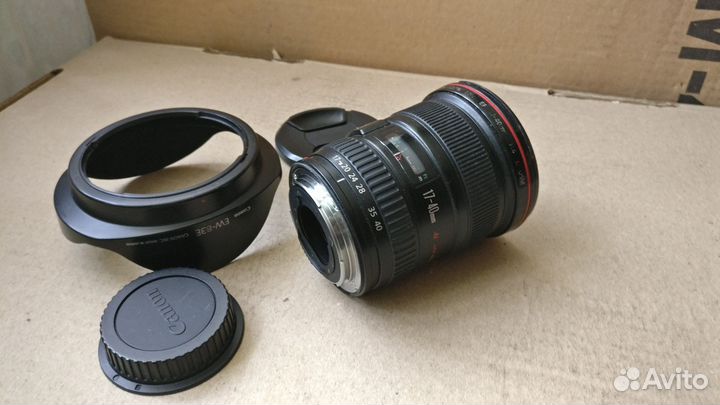 Сверх широкоугольный объектив Canon EF 17-40mm 4L