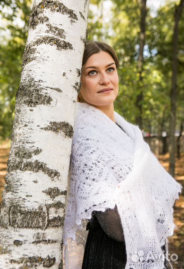 Пуховой платок/шаль