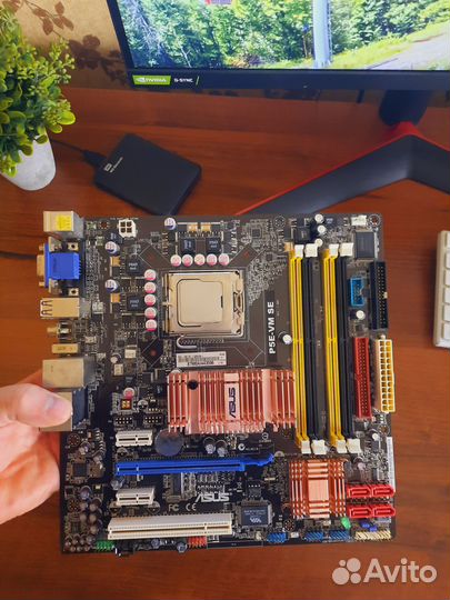 Материнская плата asus P5E-VM SE LGA77 +процессор