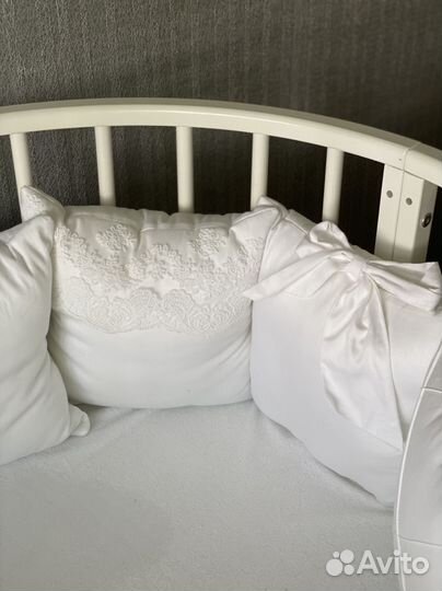 Кроватка с маятником круглая/овальная трансформер