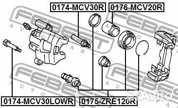 Втулка направляющая суппорта тормозного заднего