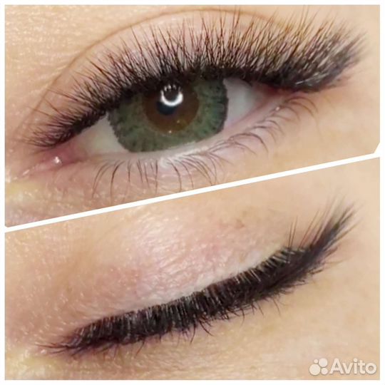 Наращивание ресниц и оформление бровей