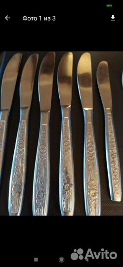 Вилки; ножи мельхиор СССР