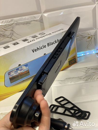 Авто зеркала видеорегистратор 1080 желтый