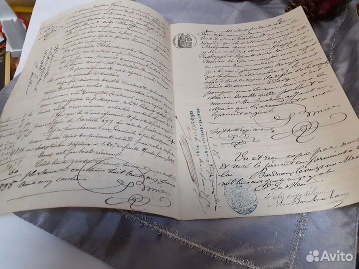 Антикварный докумен рукопись 19в
