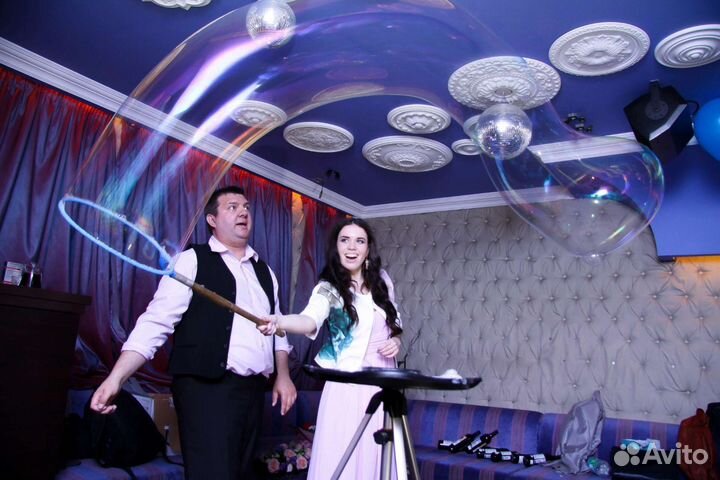 Шоу мыльных пузырей на свадьбу